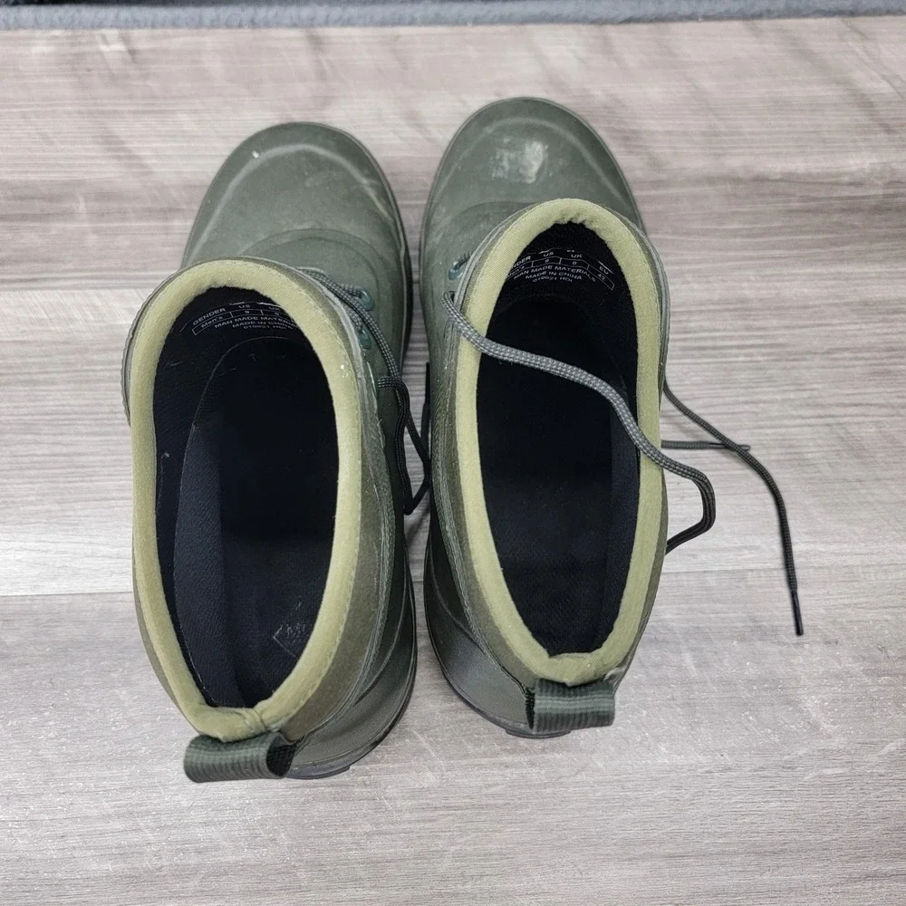 Muck Boot Company Boots Mens Size 9 Green Waterproof Rubber Lace Up Ankle Rain